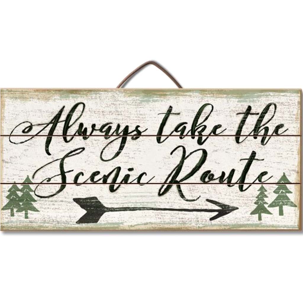 Pallet Sign 12in x 6in Scenic Route