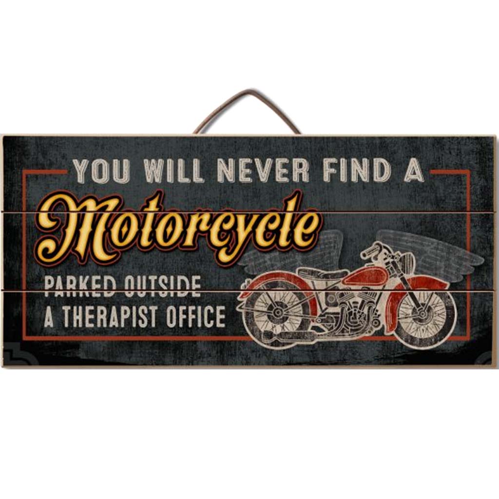 Pallet Sign 12in x 6in Motorcycle
