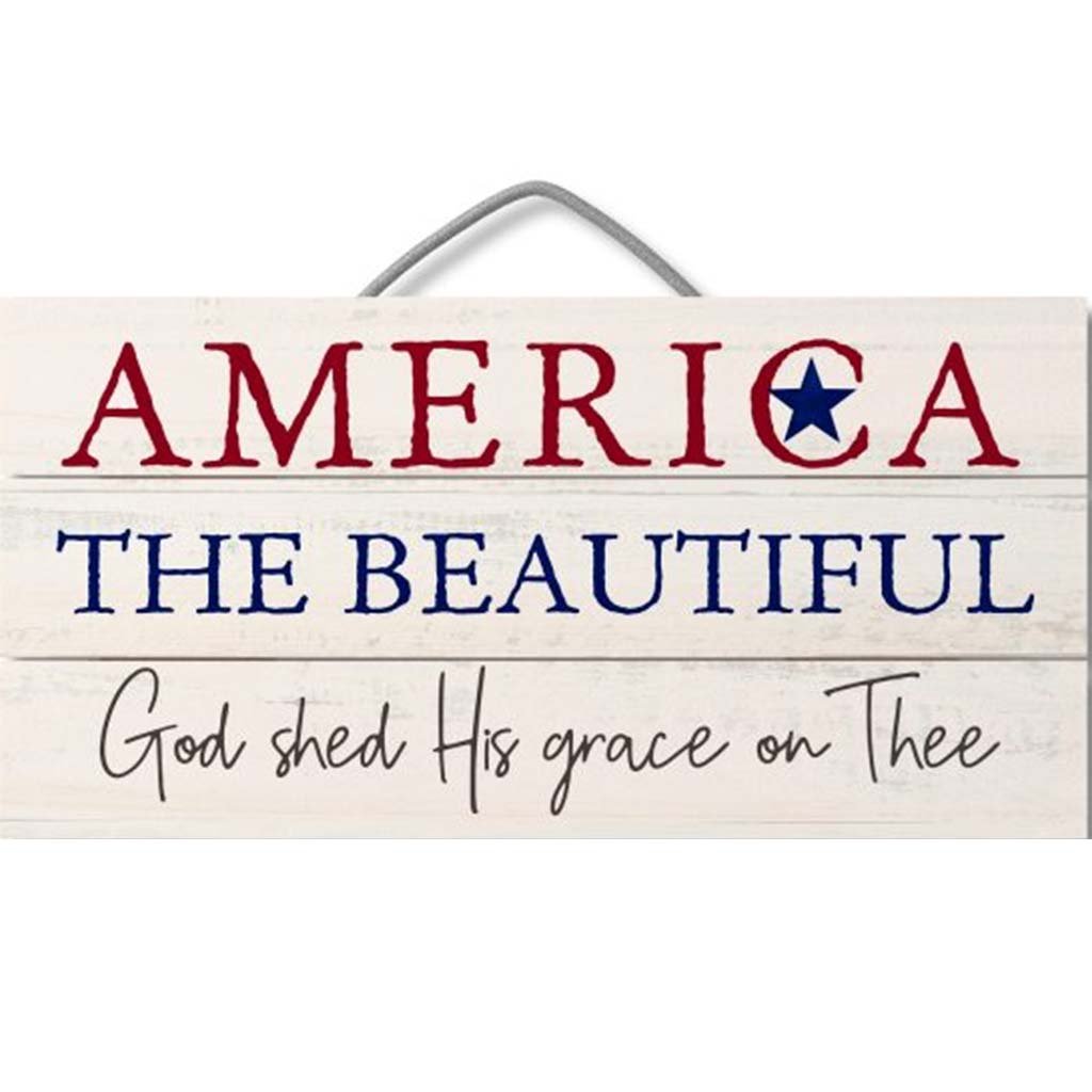 Pallet Sign 12in x 6in America The Beautiful