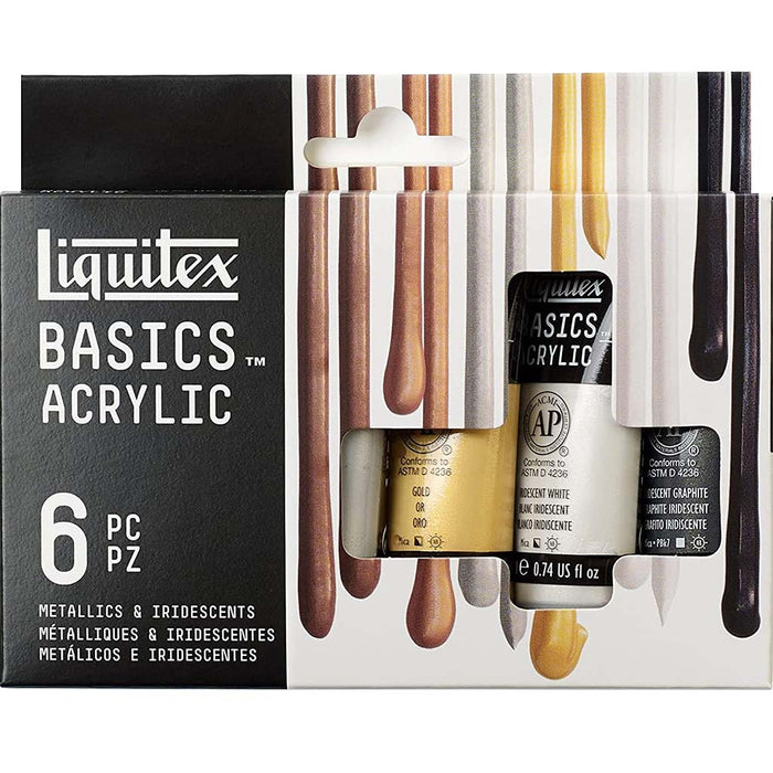 Basics Acrylic Sets 6 Color Metallic & Iridescent
