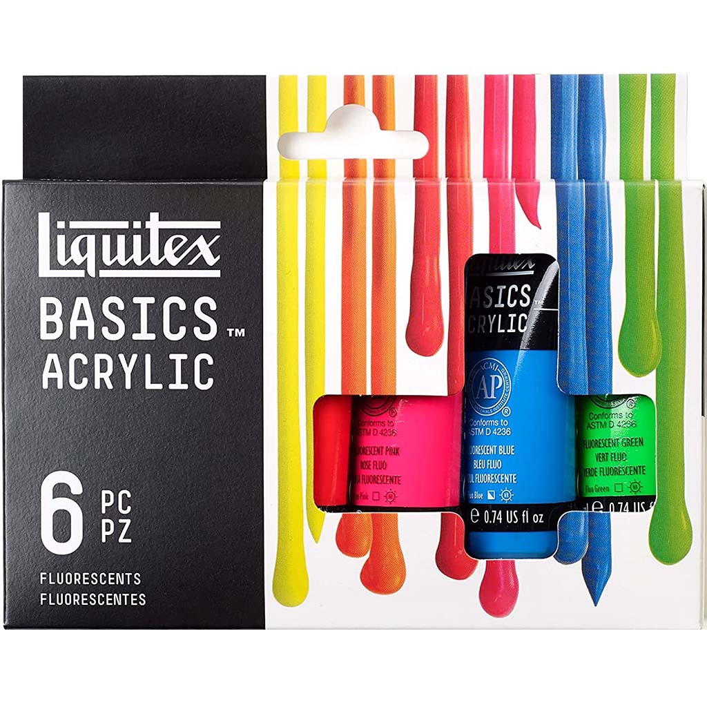 Basics Acrylic Sets 6 Color Fluorescent