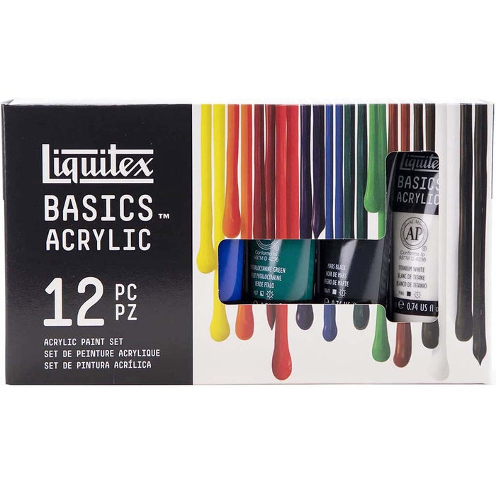 Liquitex Basics Acrylic Sets 12 Color 22ml Tubes