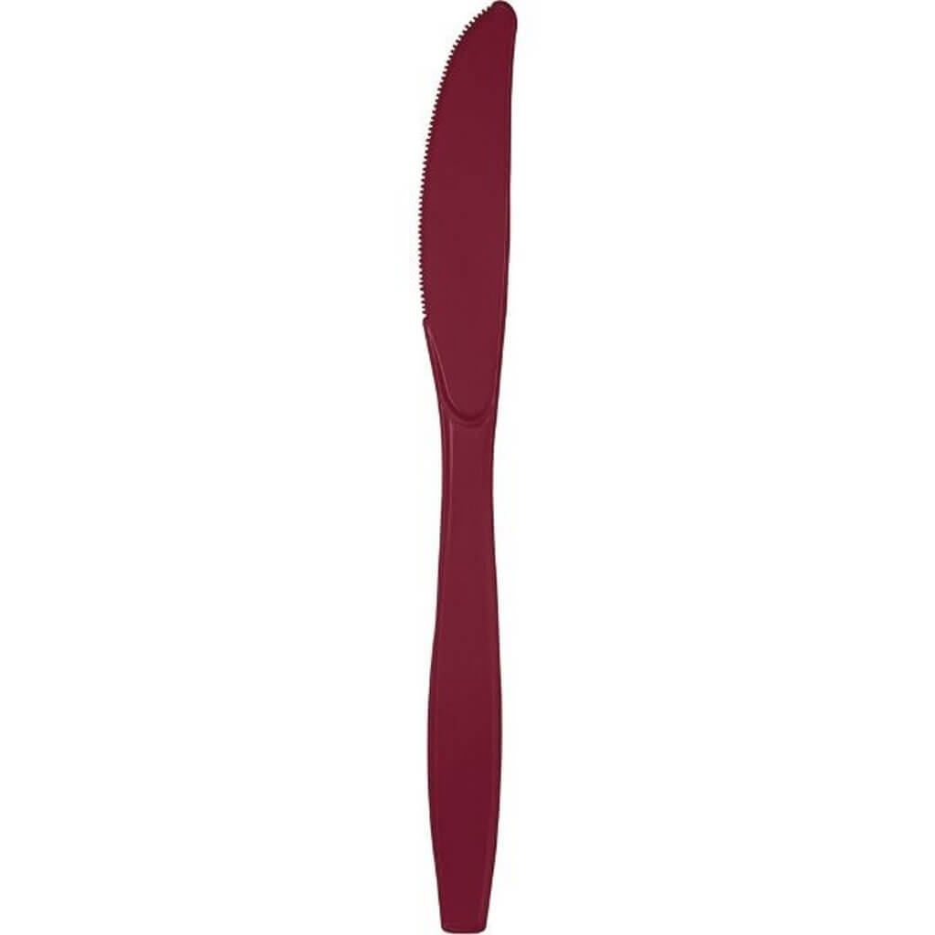 Burgundy Heavy Weight Plastic Knife