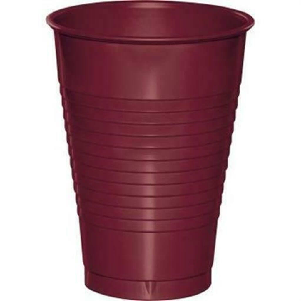 Premium Plastic Cups 16oz, Burgundy