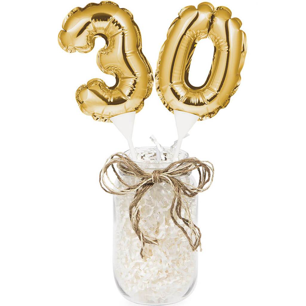 Balloon Cake Topper #30, Gold