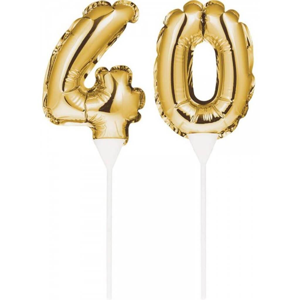 Balloon Cake Topper #40, Gold