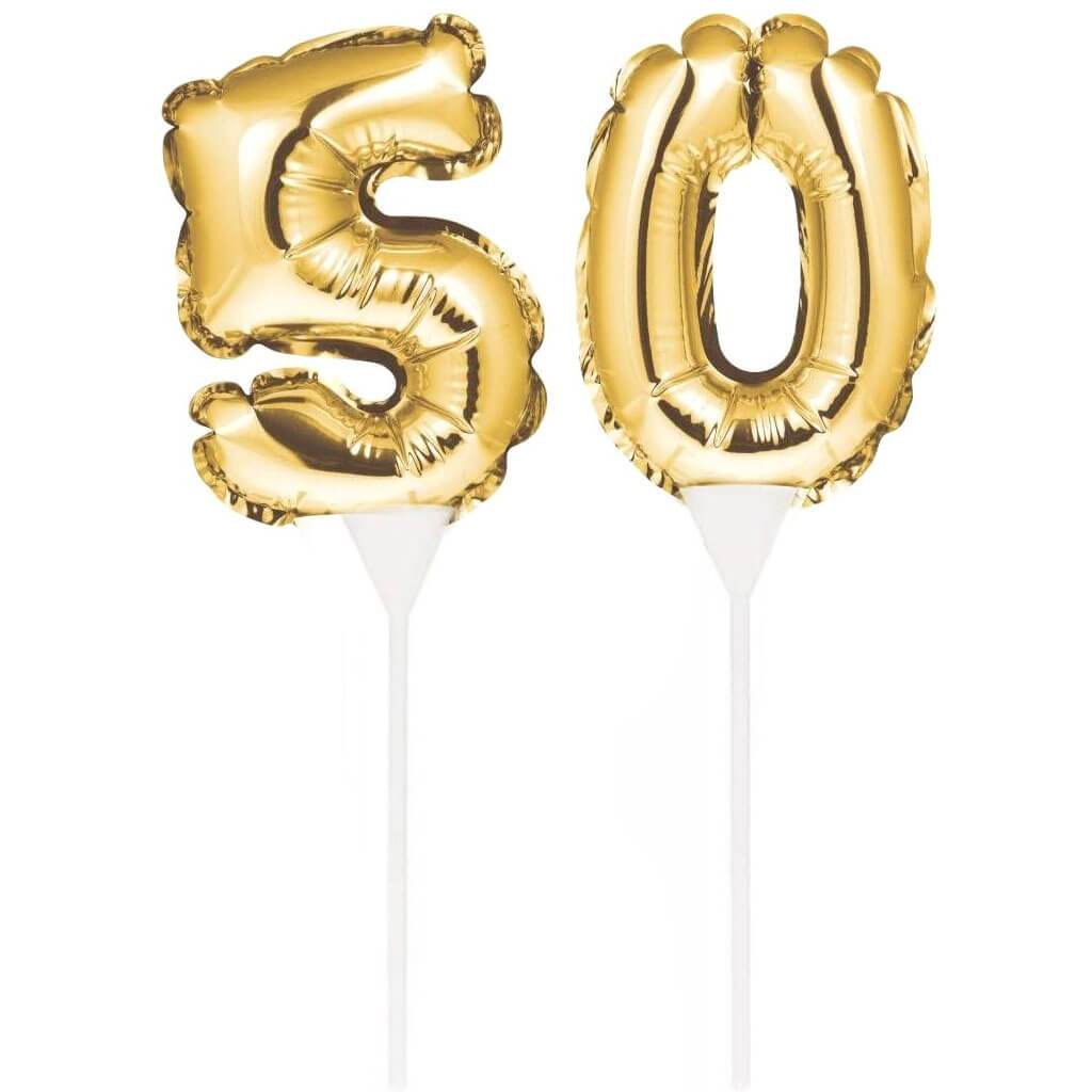 Balloon Cake Topper #50, Gold