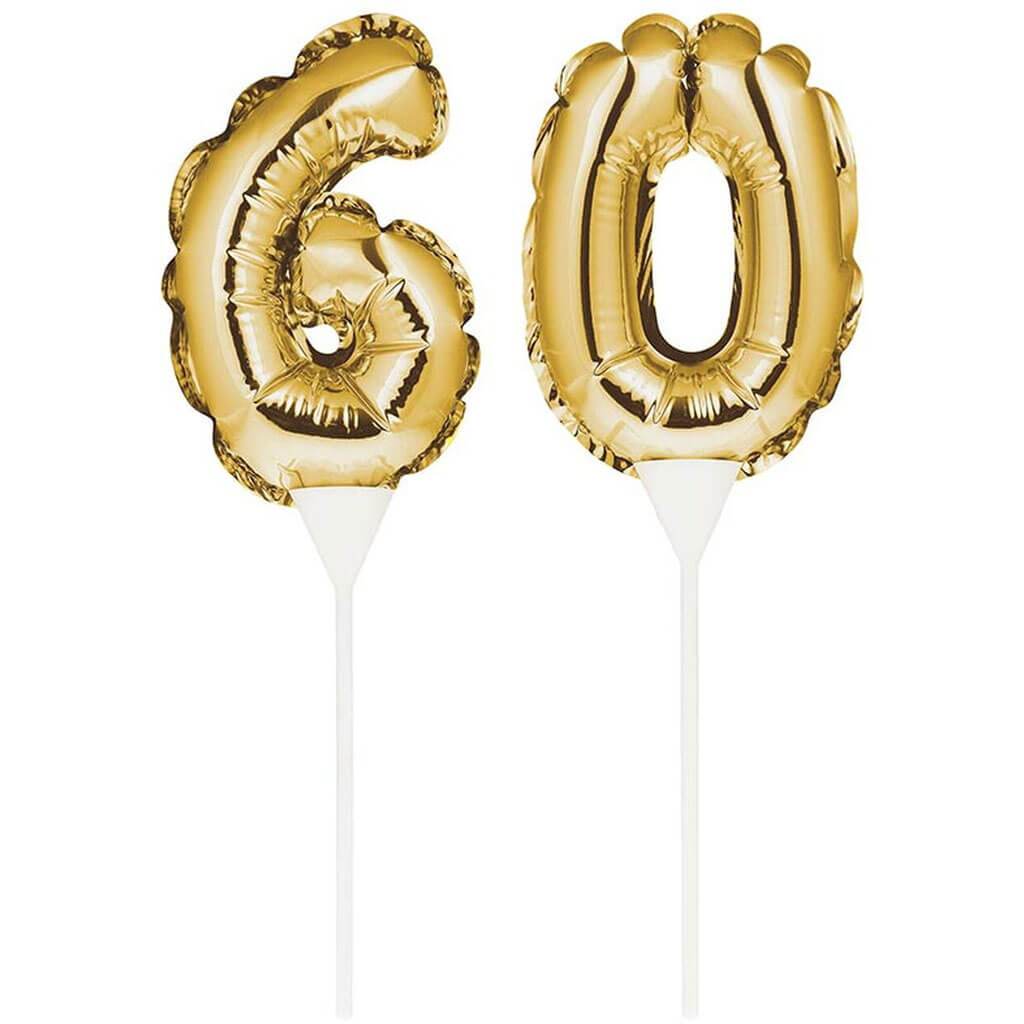 Balloon Cake Topper #60, Gold