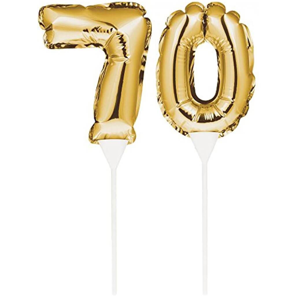 Balloon Cake Topper #70, Gold
