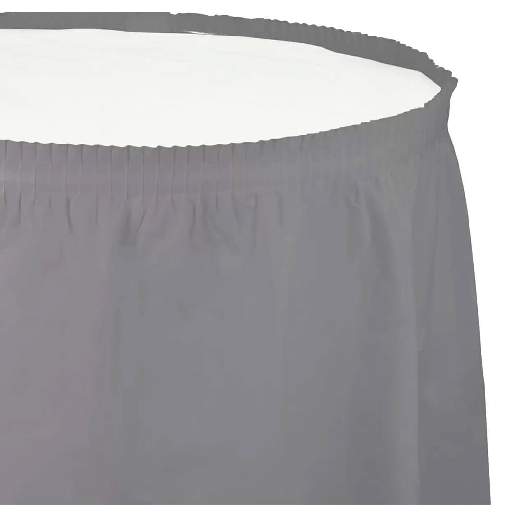 Tableskirt Glamour Gray, 14ft X 29in