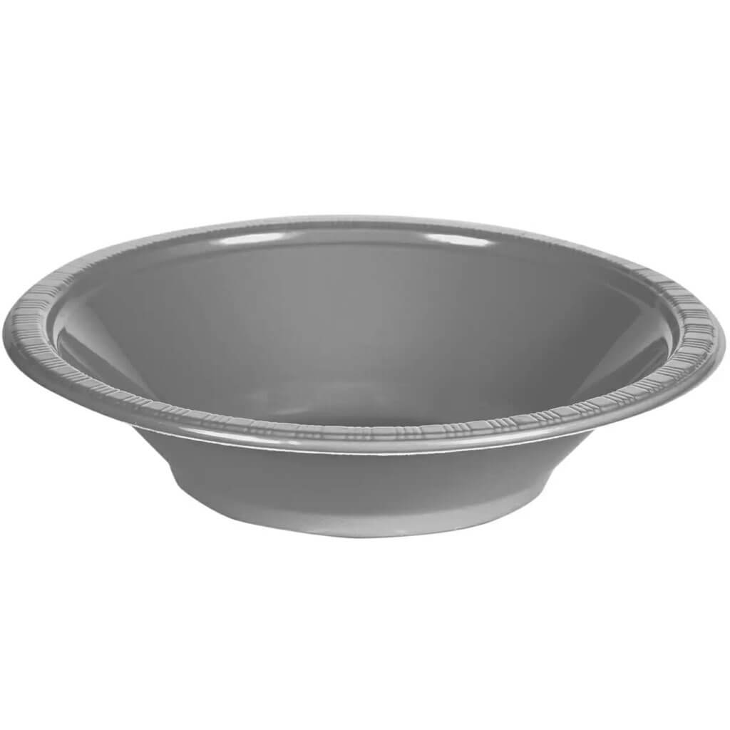 Plastic Bowl Glamour Gray, 20ct