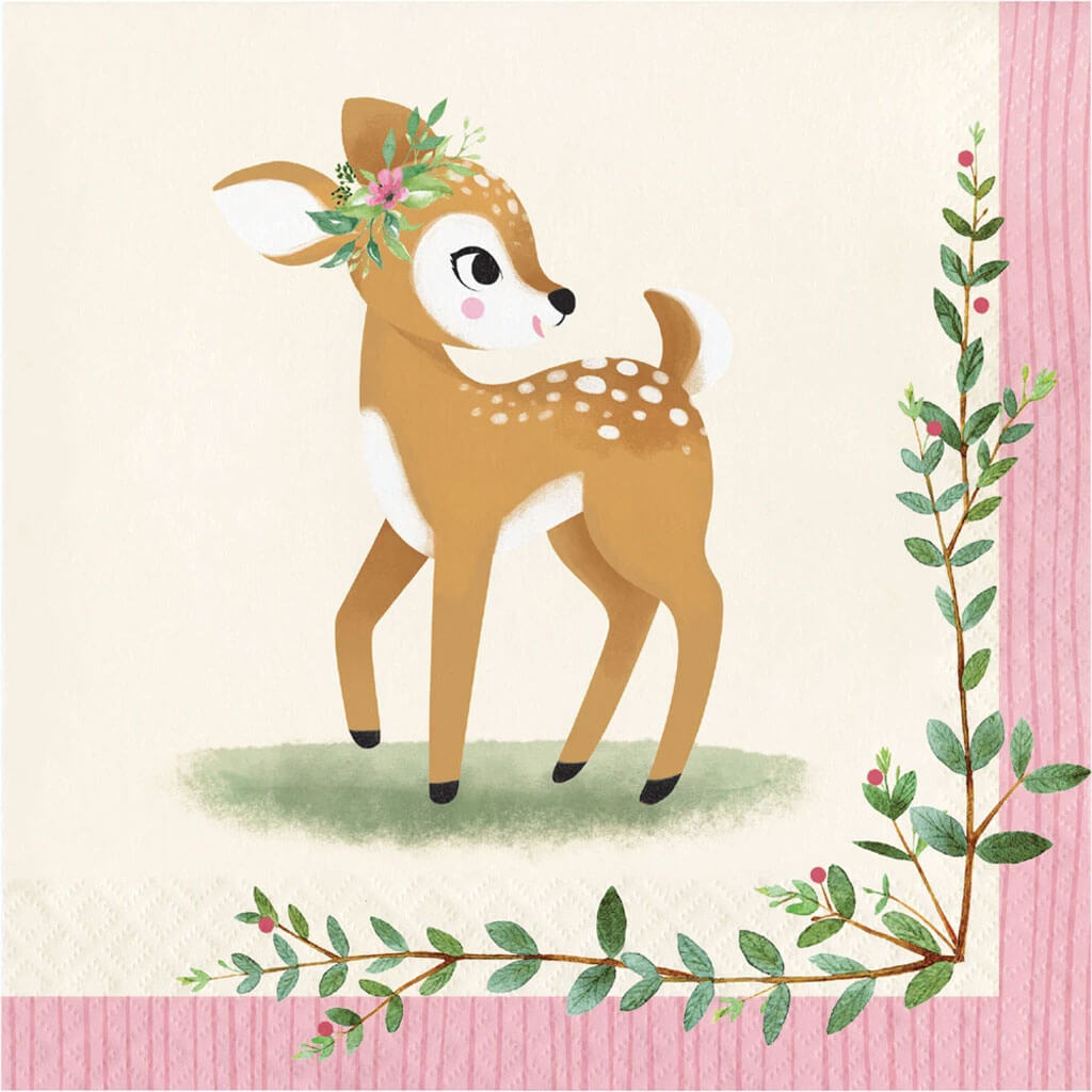 Deer Little One Luncheon Napkin 2ply, 16ct