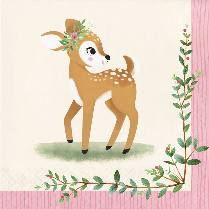 Deer Little One Luncheon Napkin 2ply, 16ct