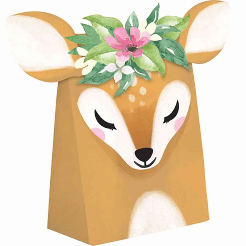 Paper Treat Bag With Attachments Deer Little One