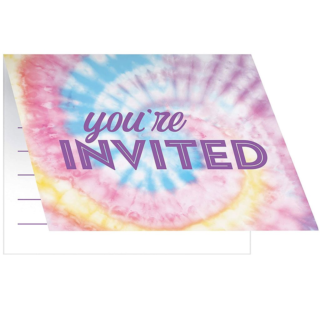 Tie Dye Party Invitation 8ct