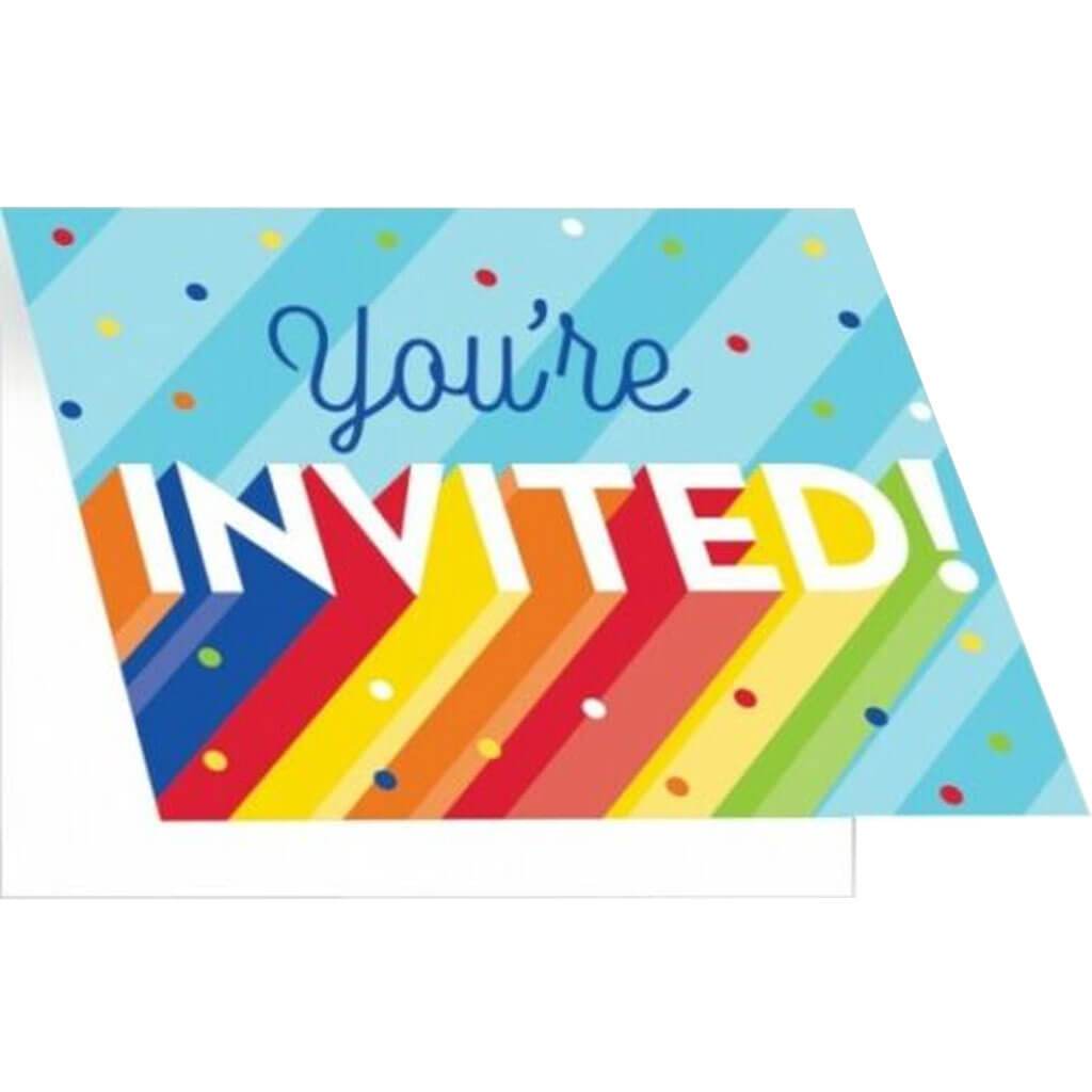 Rainbow Grad Invitation Foldover