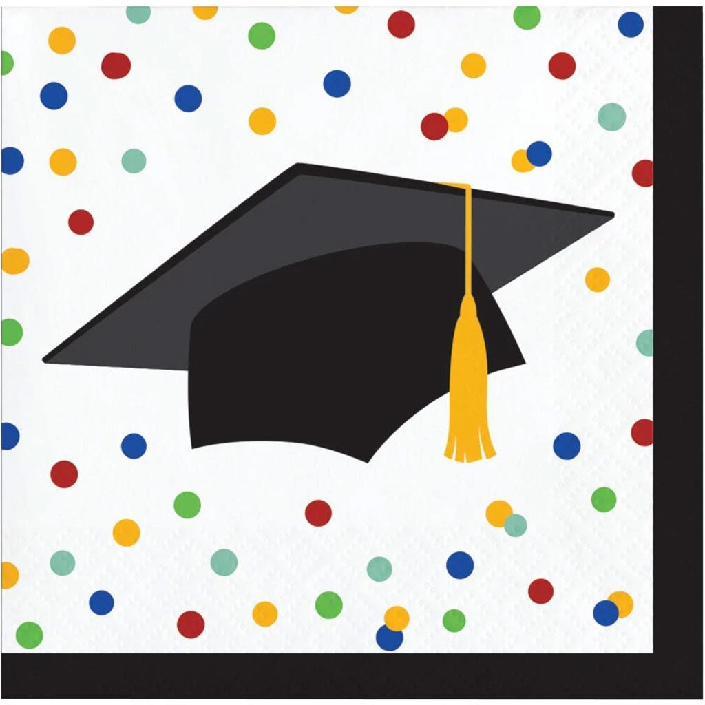 Colorful Grad Beverage Napkin