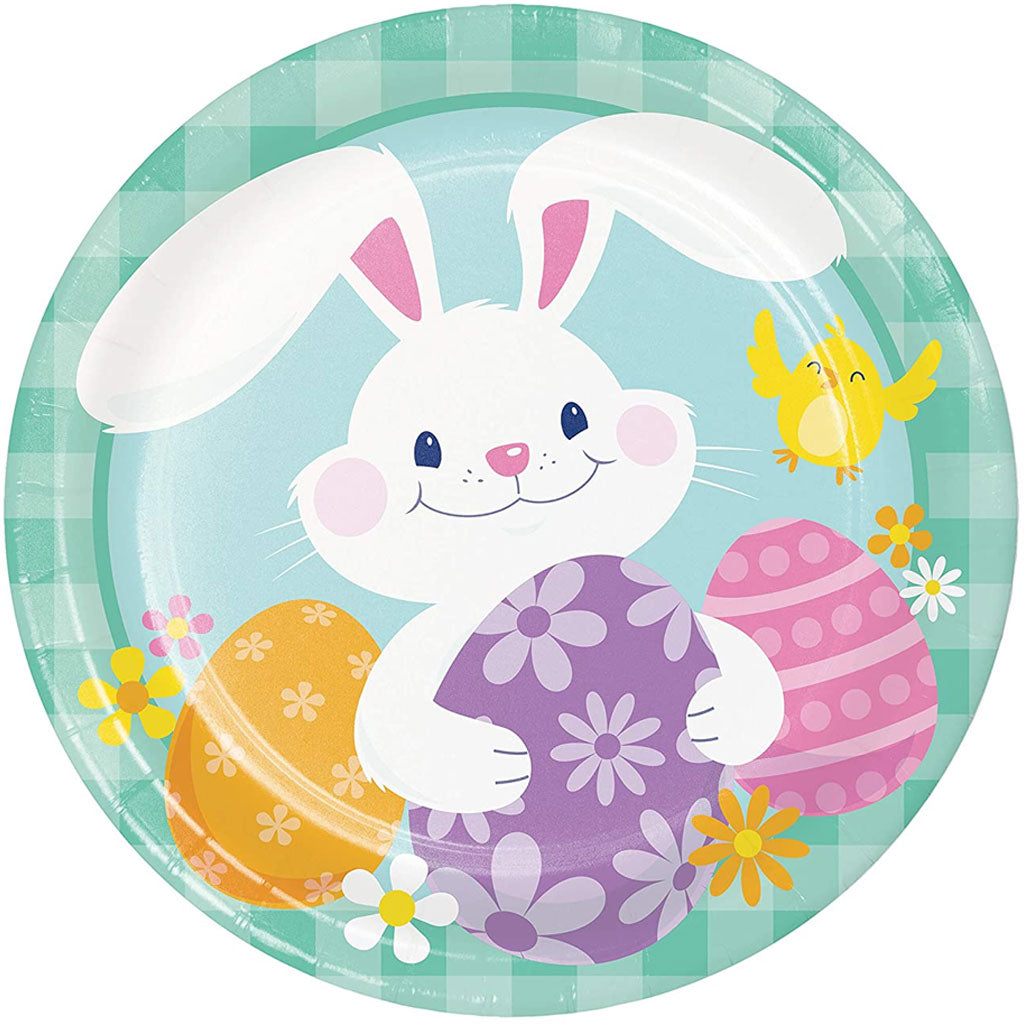 Funny Bunny Dinner Plate 8ct, 9in