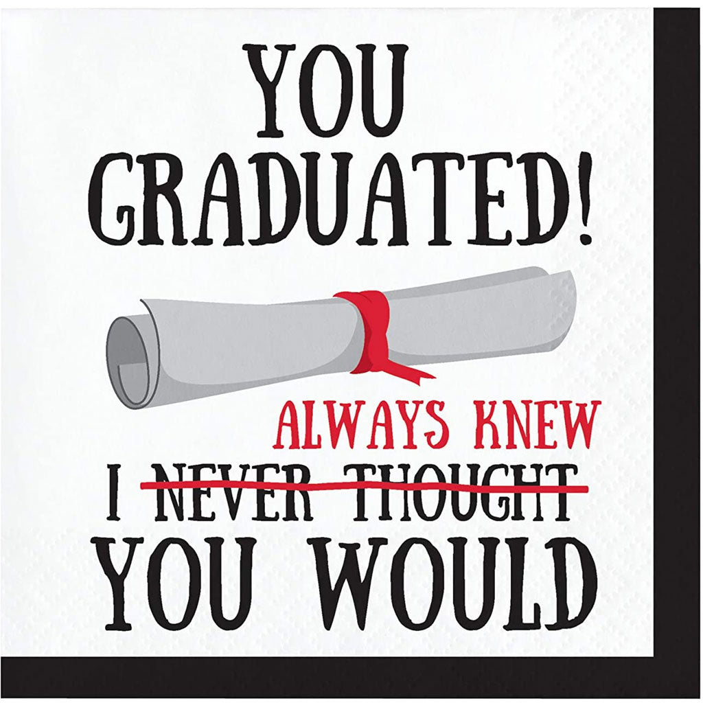 You Graduated Beverage Napkin