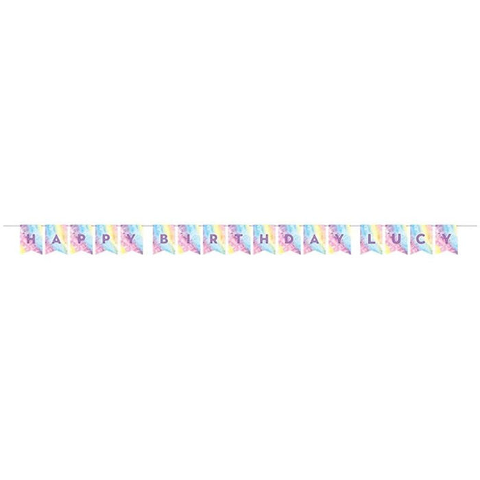 Tie Dye Party Pennant Banner