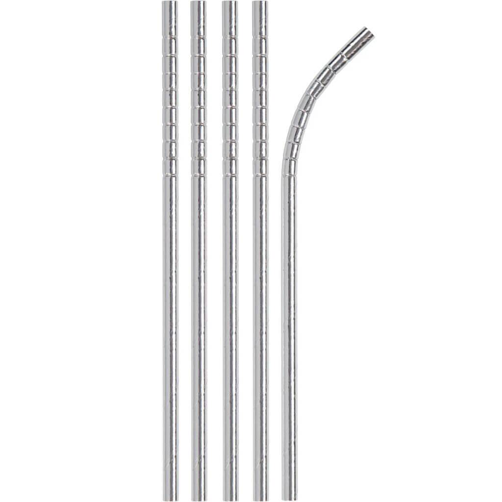 Paper Straws Decor Silver