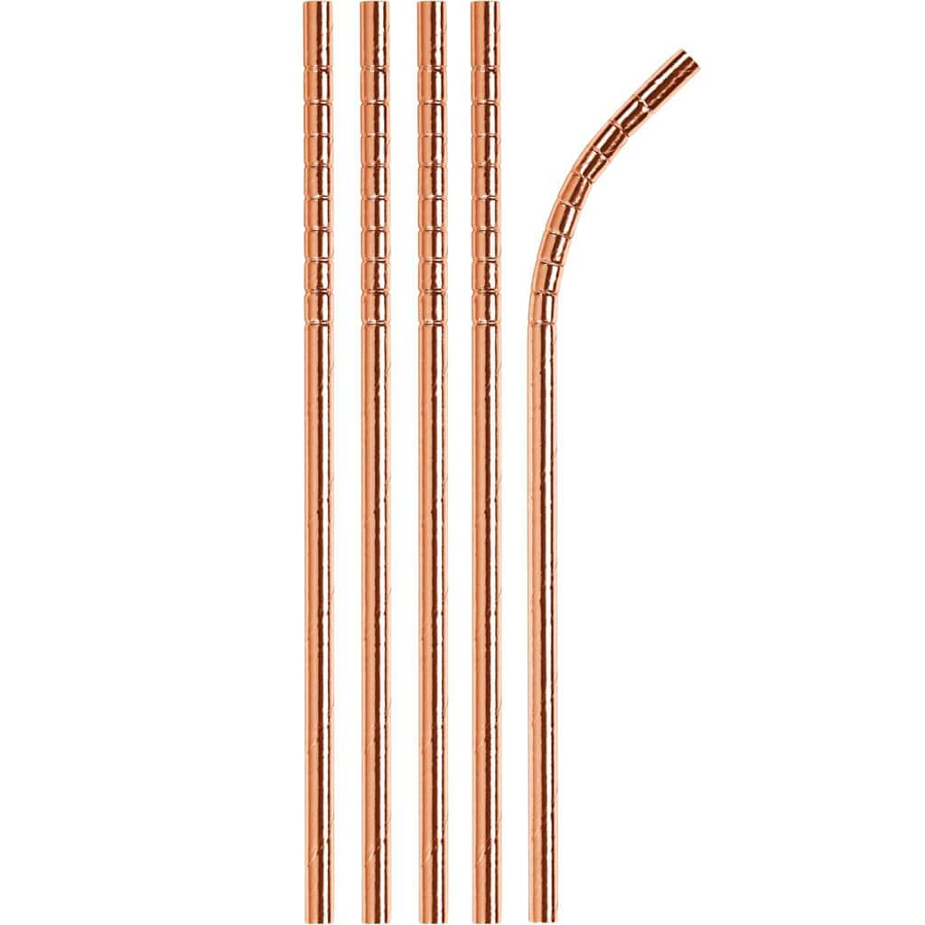 Paper Straws Decor Rose Gold