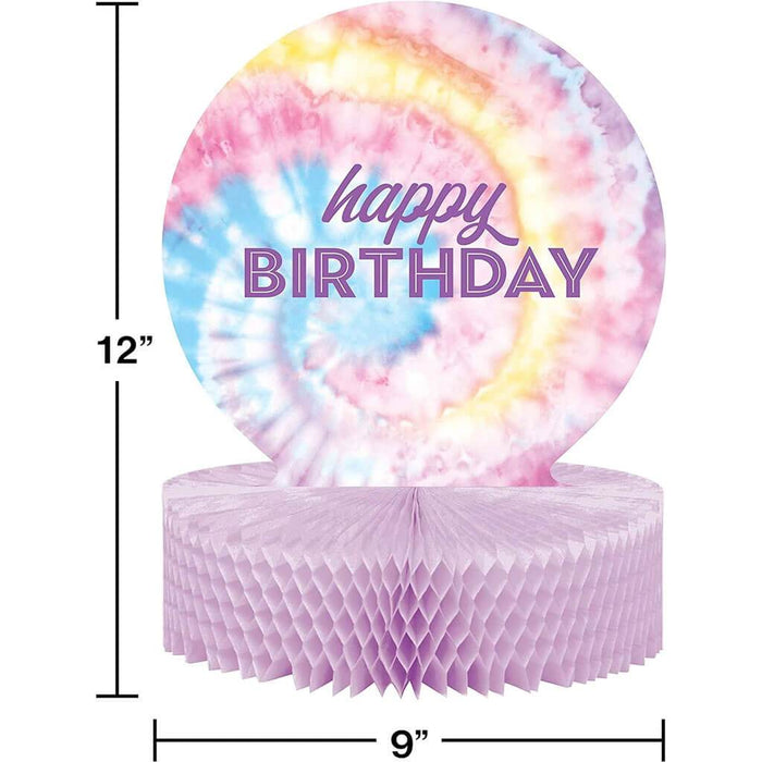 Tie Dye Party Honeycomb Centerpiece