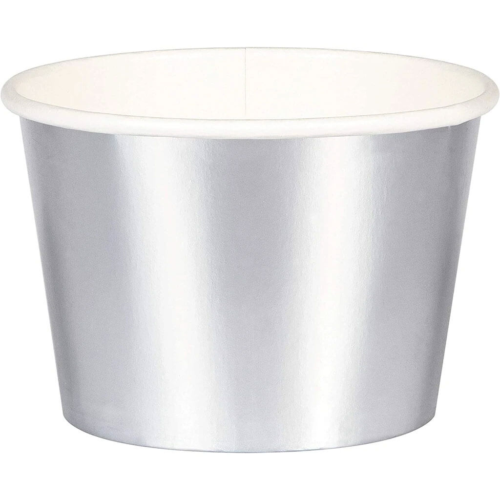 Treat Cups Silver Foil Decor