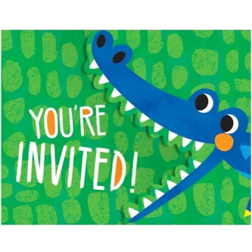 Gatefold Alligator Party Invitation, 8ct