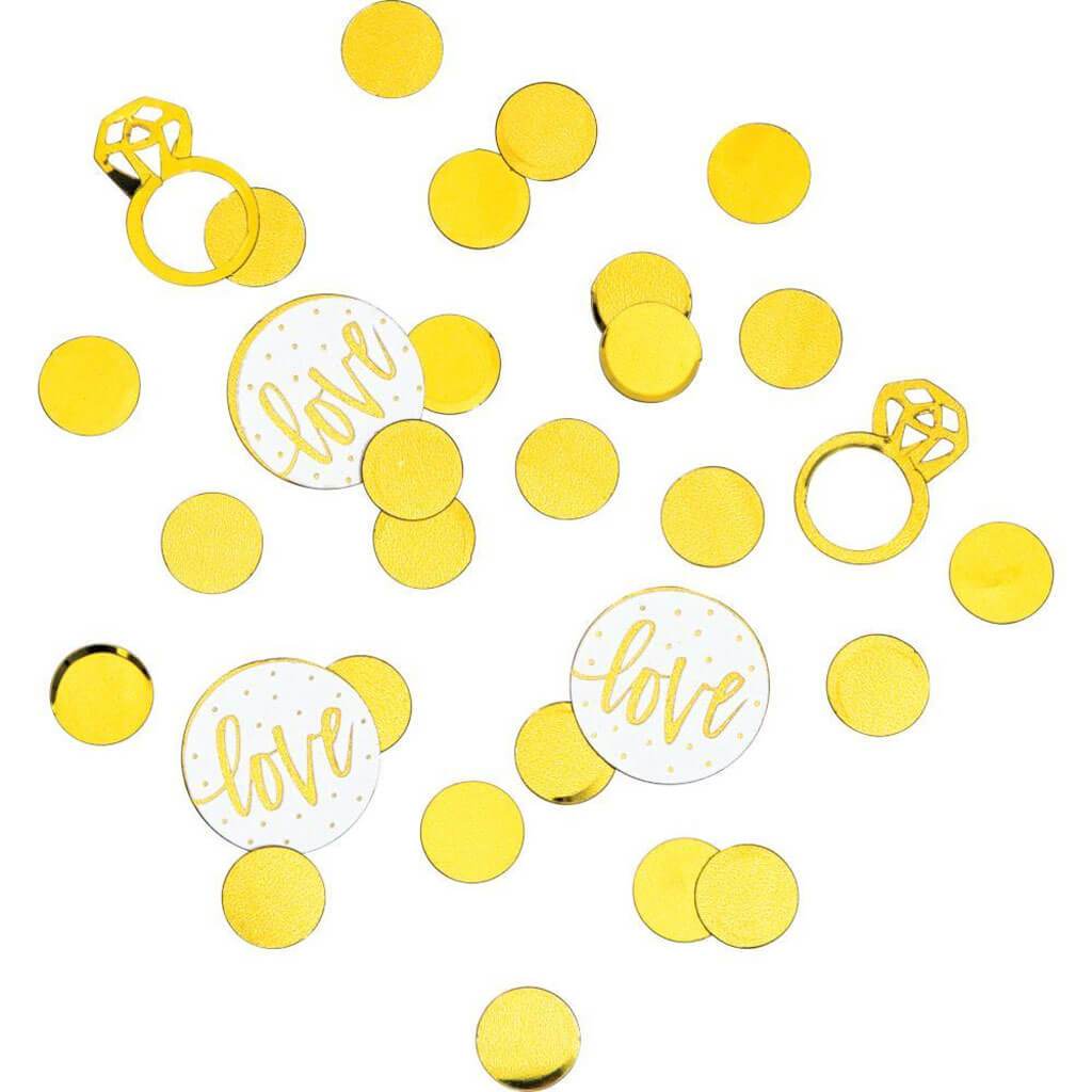 White and Gold Wedding Confetti