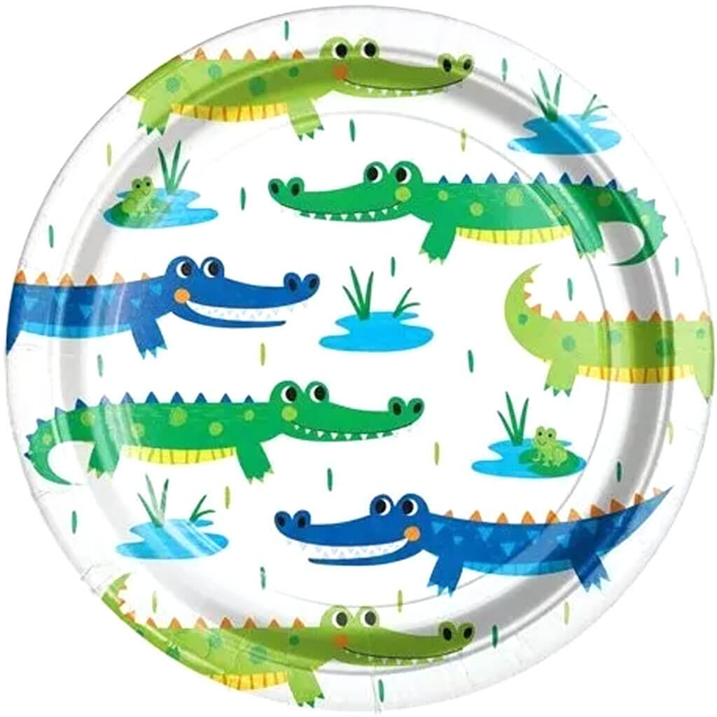 Alligator Party Luncheon Plate, 7in