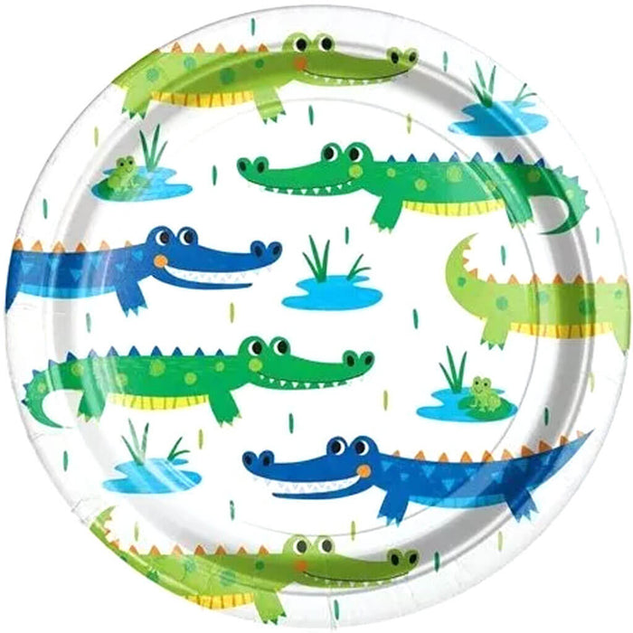 Alligator Party Luncheon Plate, 7in