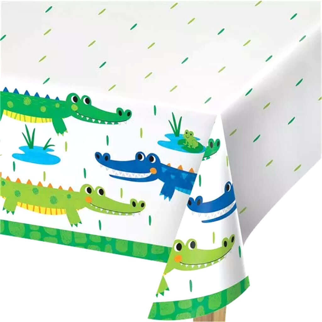 Alligator Party Paper Tablecover 54in X 102in