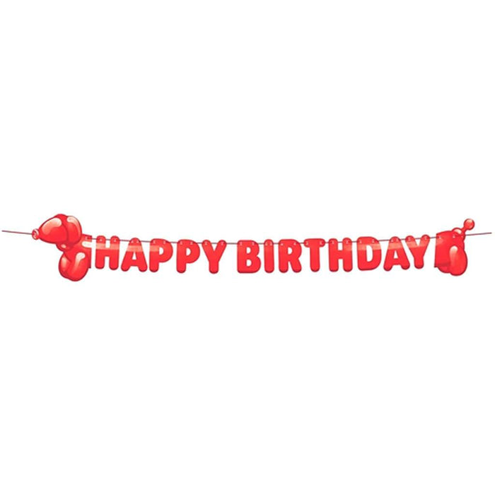 Shaped Banner With Ribbon Party Balloon Animals