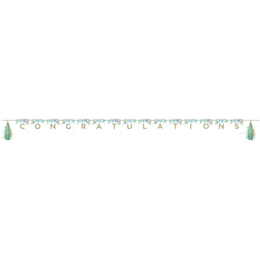 Geometric Succulents Banner With Tassels