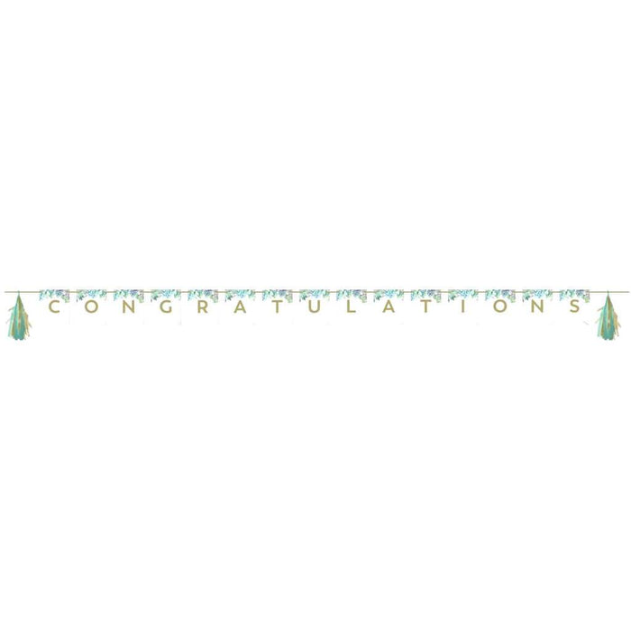 Geometric Succulents Banner With Tassels