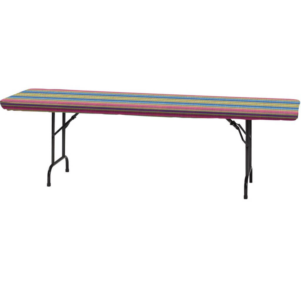 Plastic Tablecover Stay Put Serape 30in X 96in