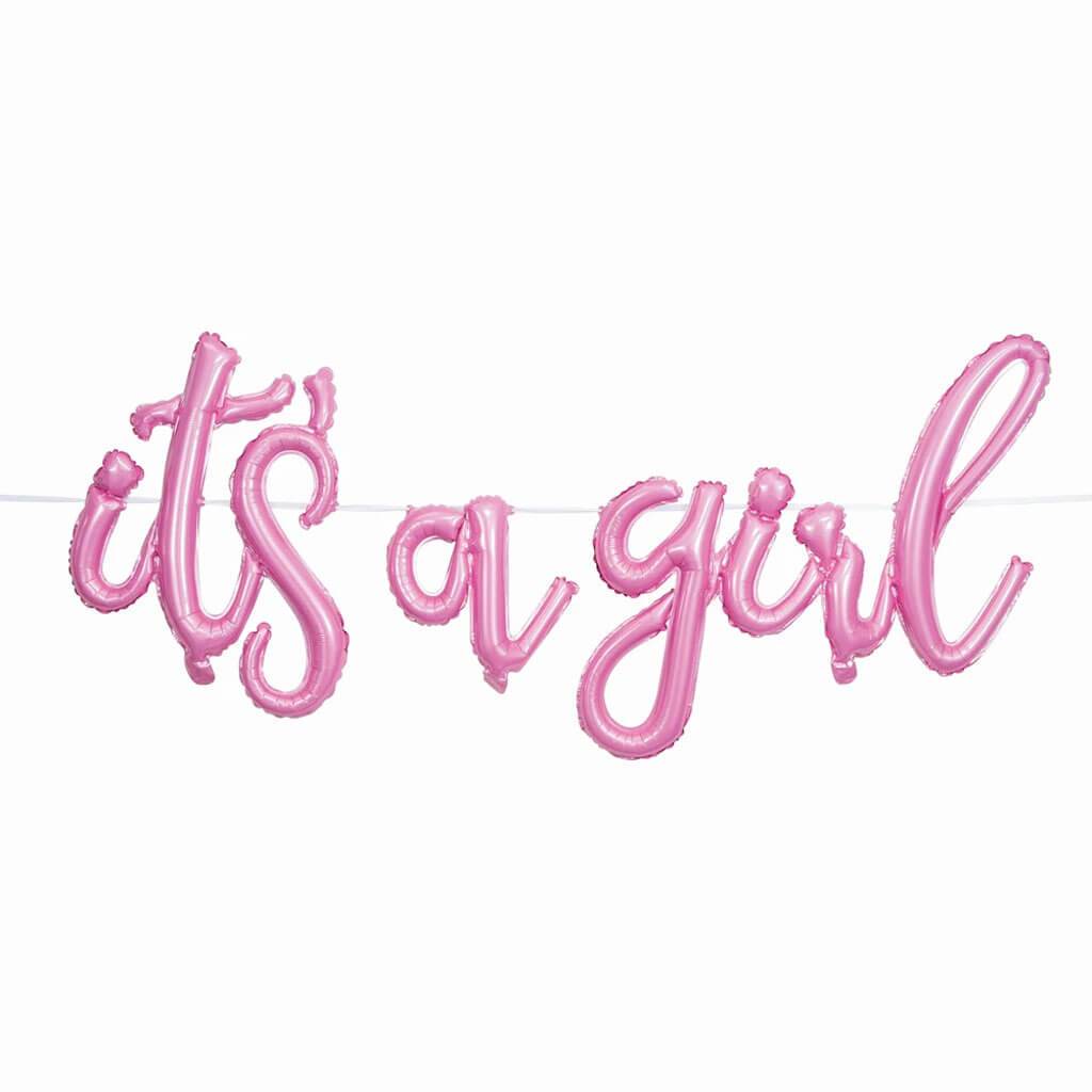 It&#39;s a Girl Balloon Banner