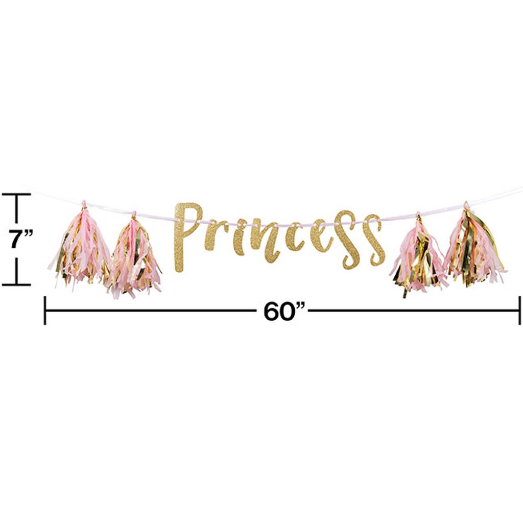 Glitter Princess Banner, 5ft