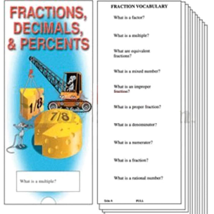 Fraction Decimal & Percent Study Slide Gr. 6-8