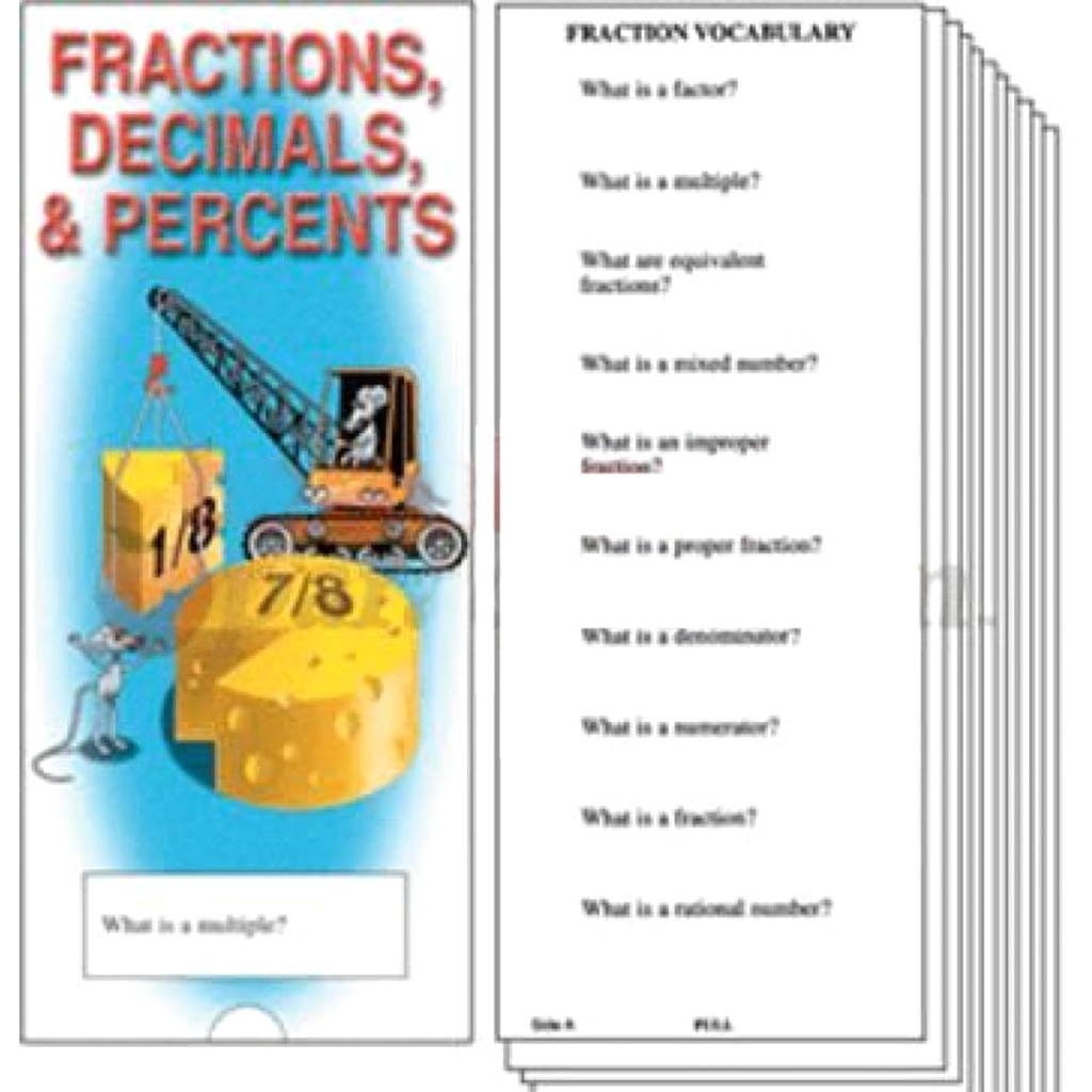 Fraction Decimal &amp; Percent Study Slide Gr. 6-8