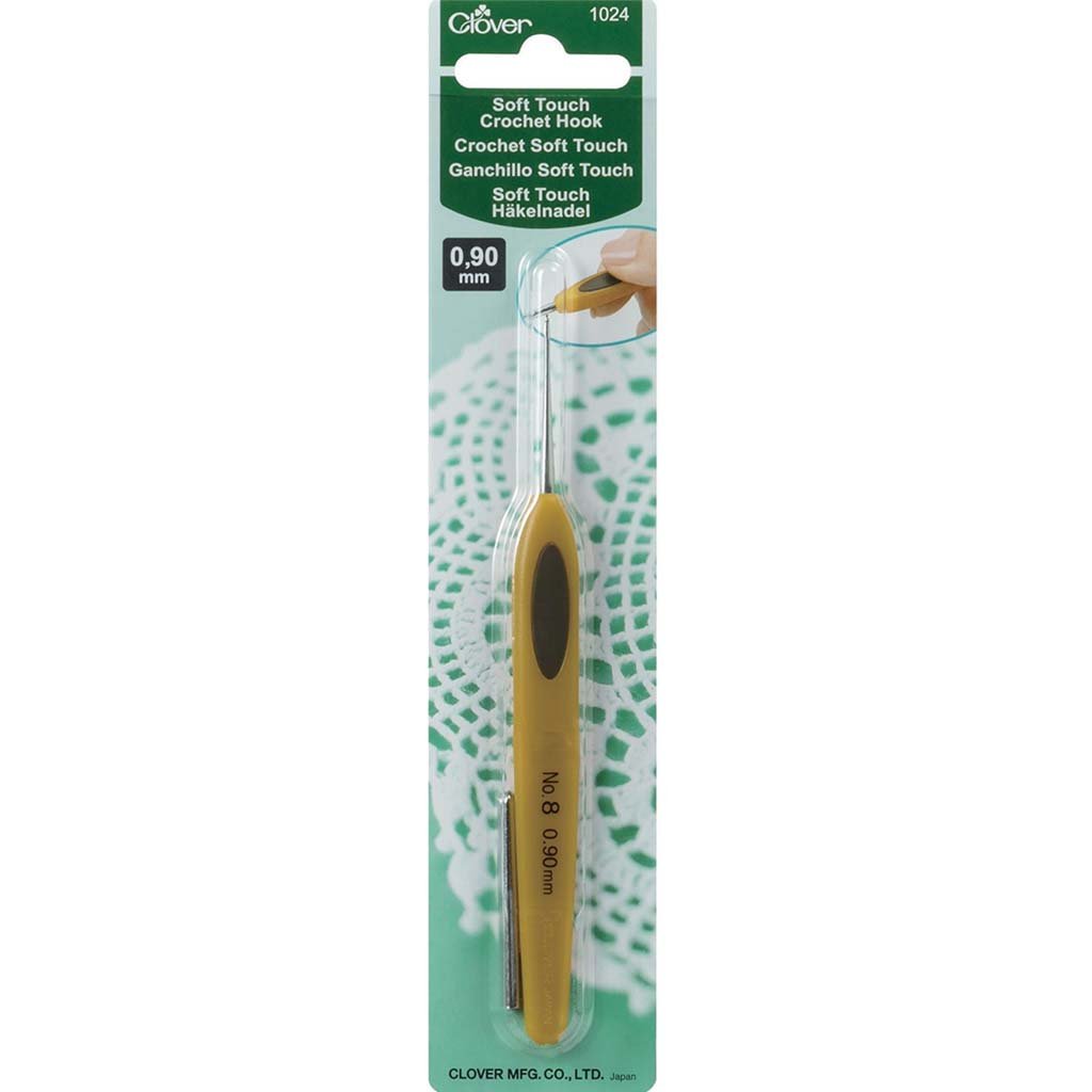 Soft Touch Steel Crochet Hook Size 8/0.90mm