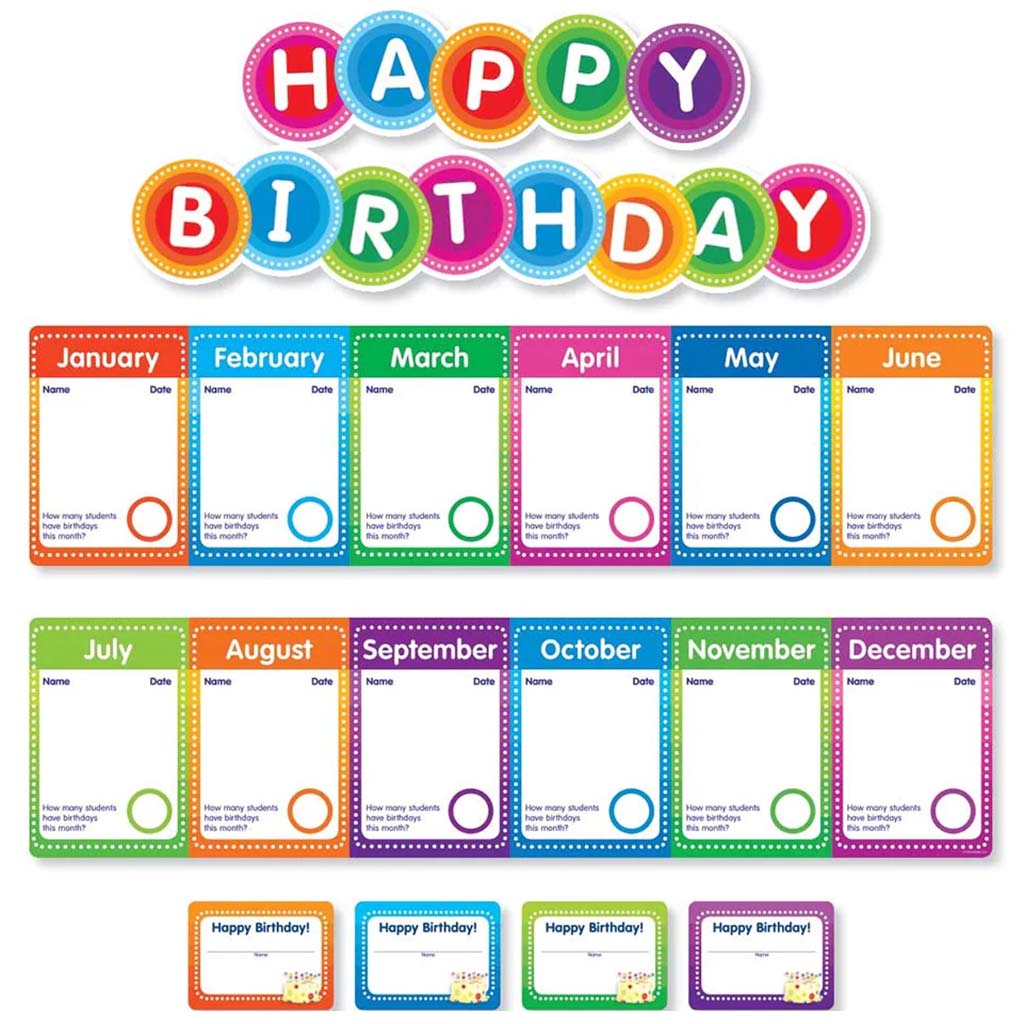 Mini Bba Color Your Classroom: Birthdays