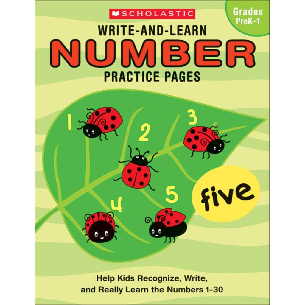 Write-And-Learn Number Practice Pages