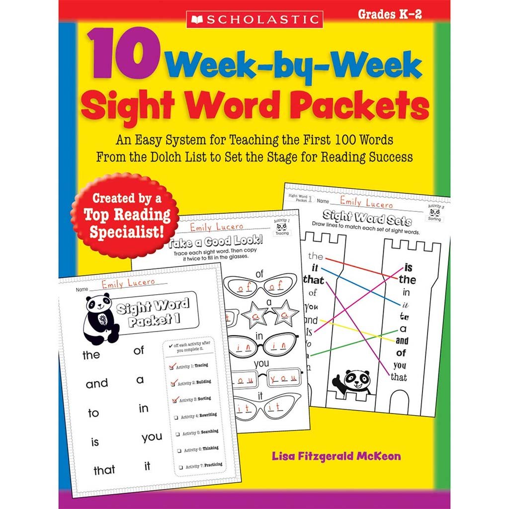 10 Week-By-Week Sight Word Packets