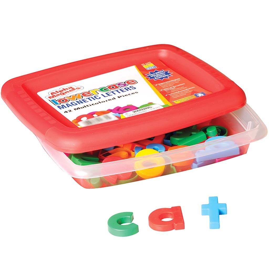 Multicolor Lowercase Alpha Magnets 42Pcs