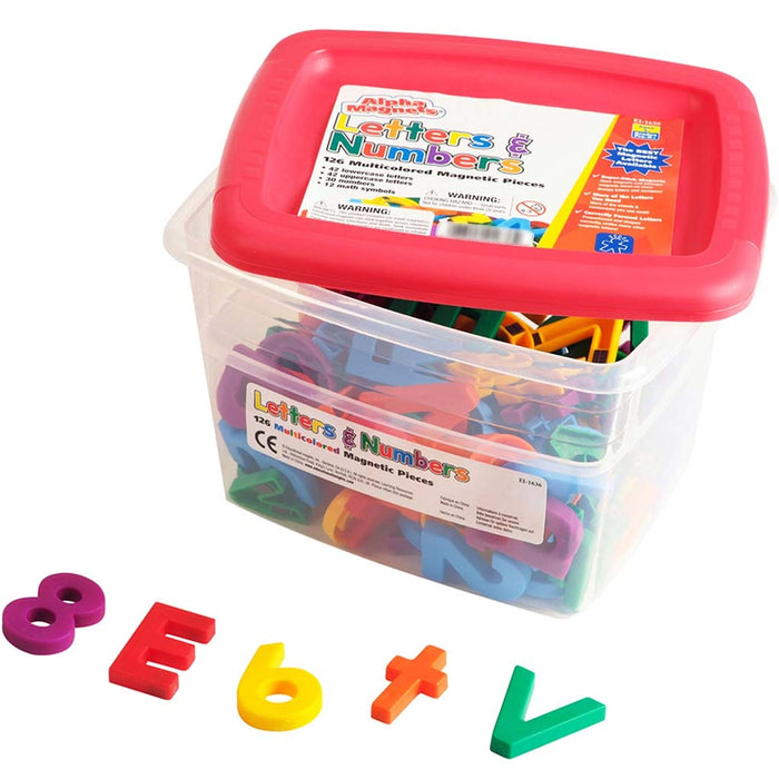 Multicolor Alpha & Math Magnets 126Pcs