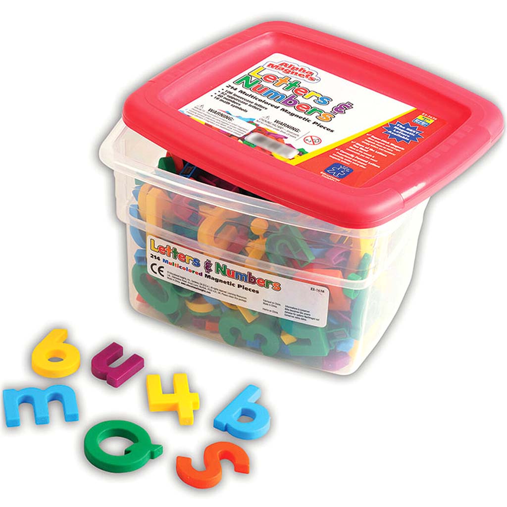 Multicolor Alpha &amp; Math Magnets 214Pcs