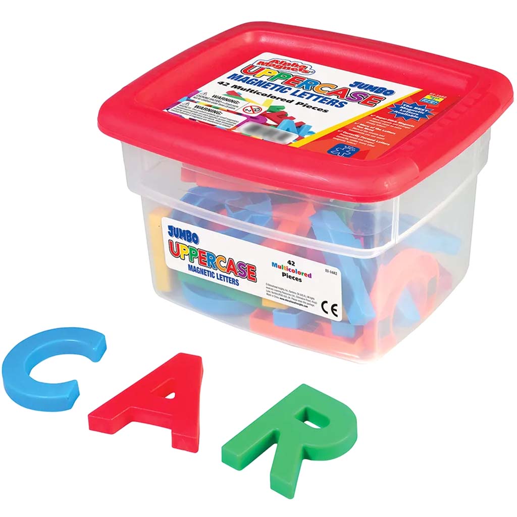 Jumbo Multicolor Uppercase Alpha Magnets