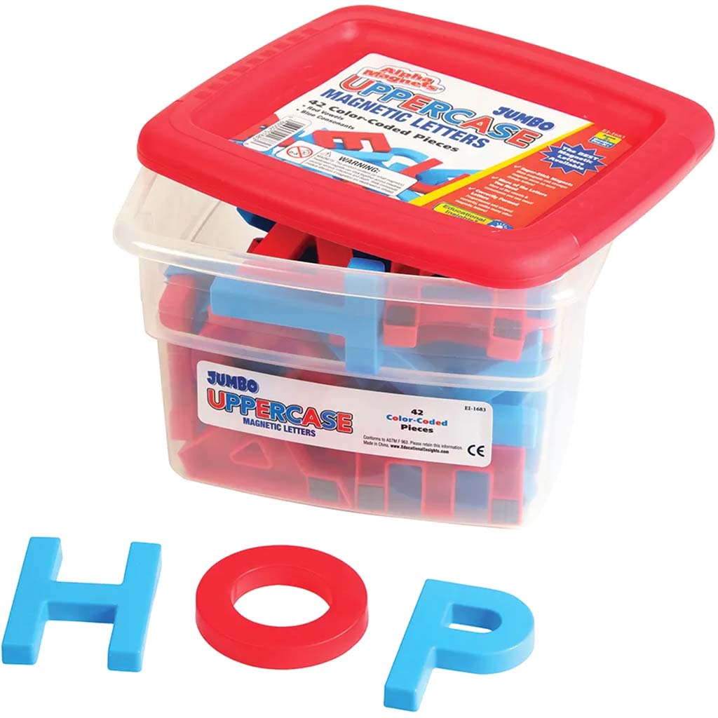 Jumbo Colorcoded Uppercase Alpha Magnets